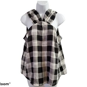 NWOT Black and White Checkered Tank